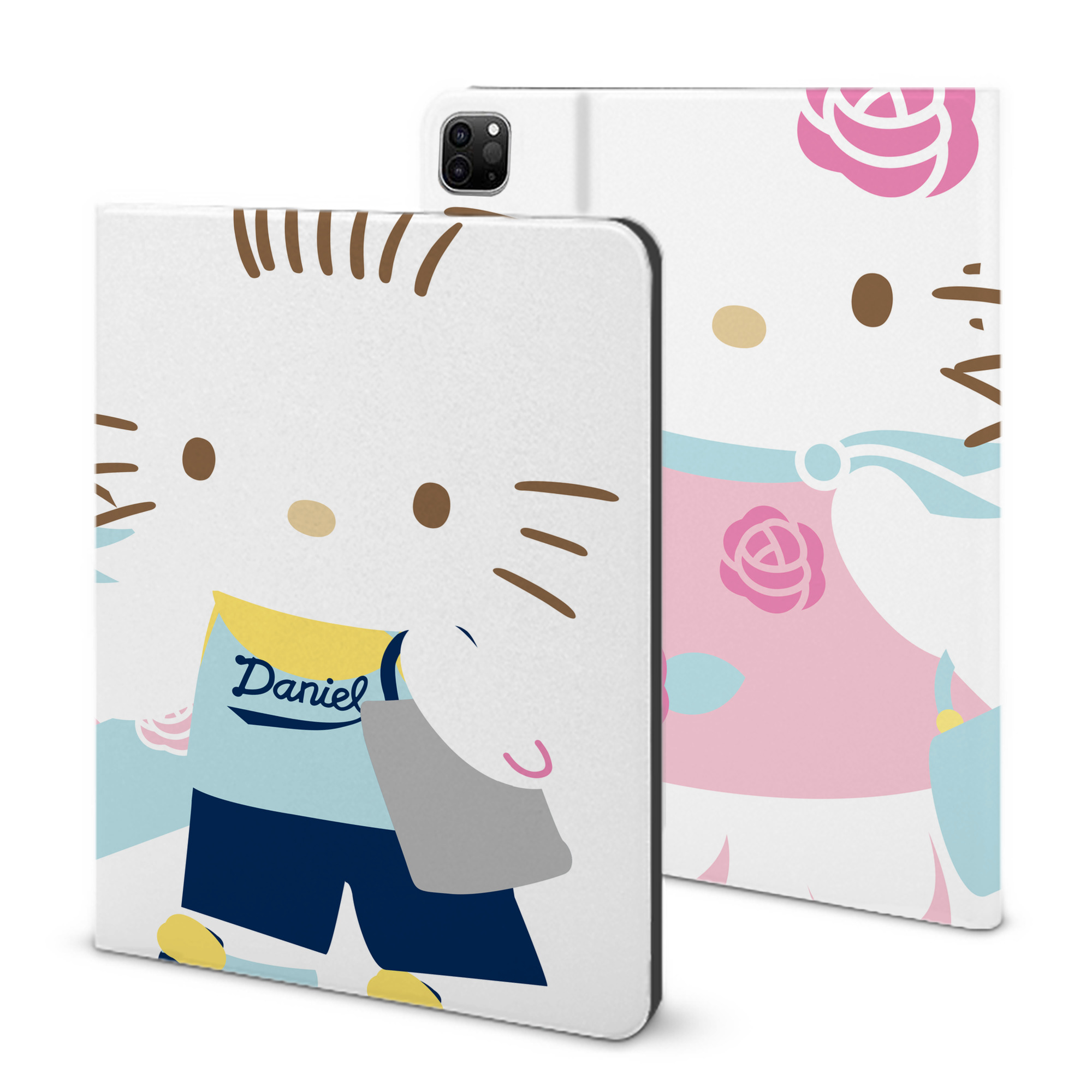 （画像用） Hello Kitty ハローキティ IPad ケース ブック型 PUレザー TPU 耐衝撃 軽量 薄型 ペン収納なし 全面保護 IPad 各モデル対応
